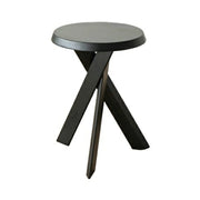 Scandinavian Small Wood Tripod Cross Legs Side Table