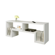 Scandinavian Wood Color Open Shelving TV Stand