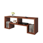 Scandinavian Wood Color Open Shelving TV Stand