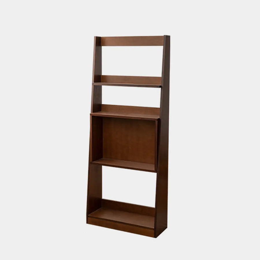 Scandinavian Wood Vertical Open Back Ladder Bookshelf