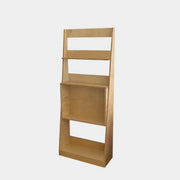 Scandinavian Wood Vertical Open Back Ladder Bookshelf
