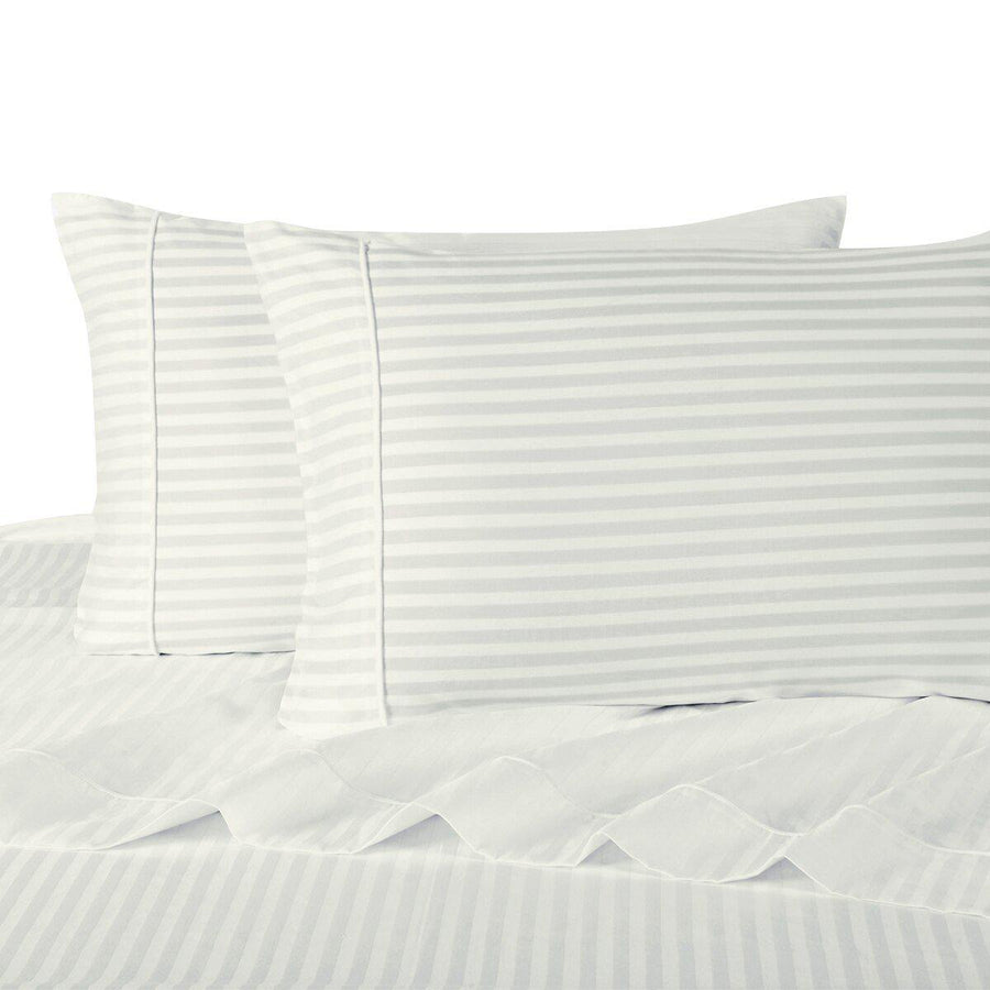 Damask Striped 600 Thread Count Sheet Set