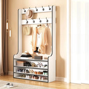 Shoe Storage Freestanding Tall Coat Rack Organizer