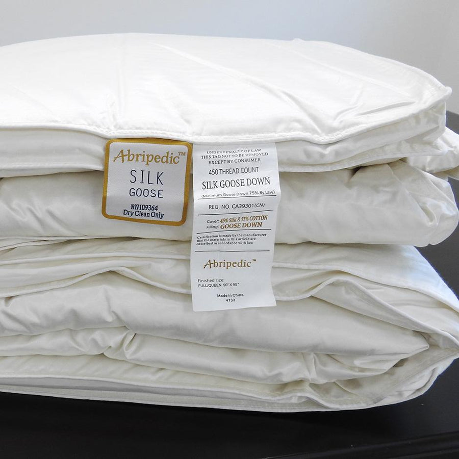 Heavyweight Silk 450 Goose Down Fill Comforter