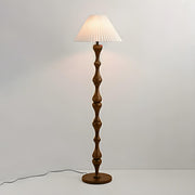 Simple Barrel Black Wooden LED Norden Floor Lamp