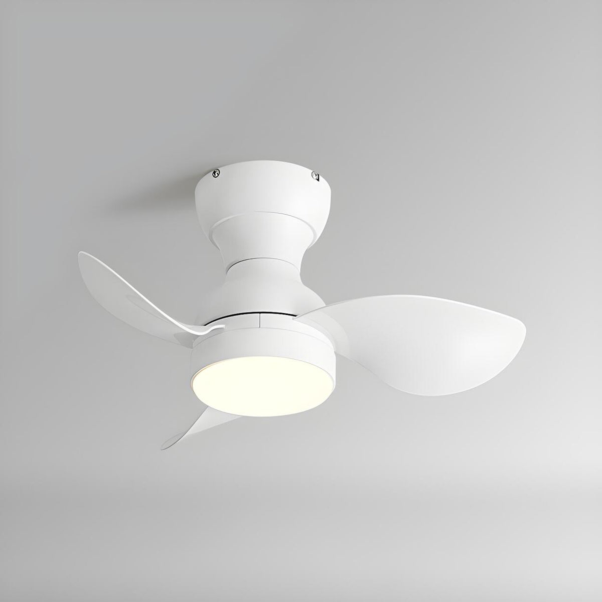 Simple Kids Room 3 Blade Small Ceiling Fan With Light
