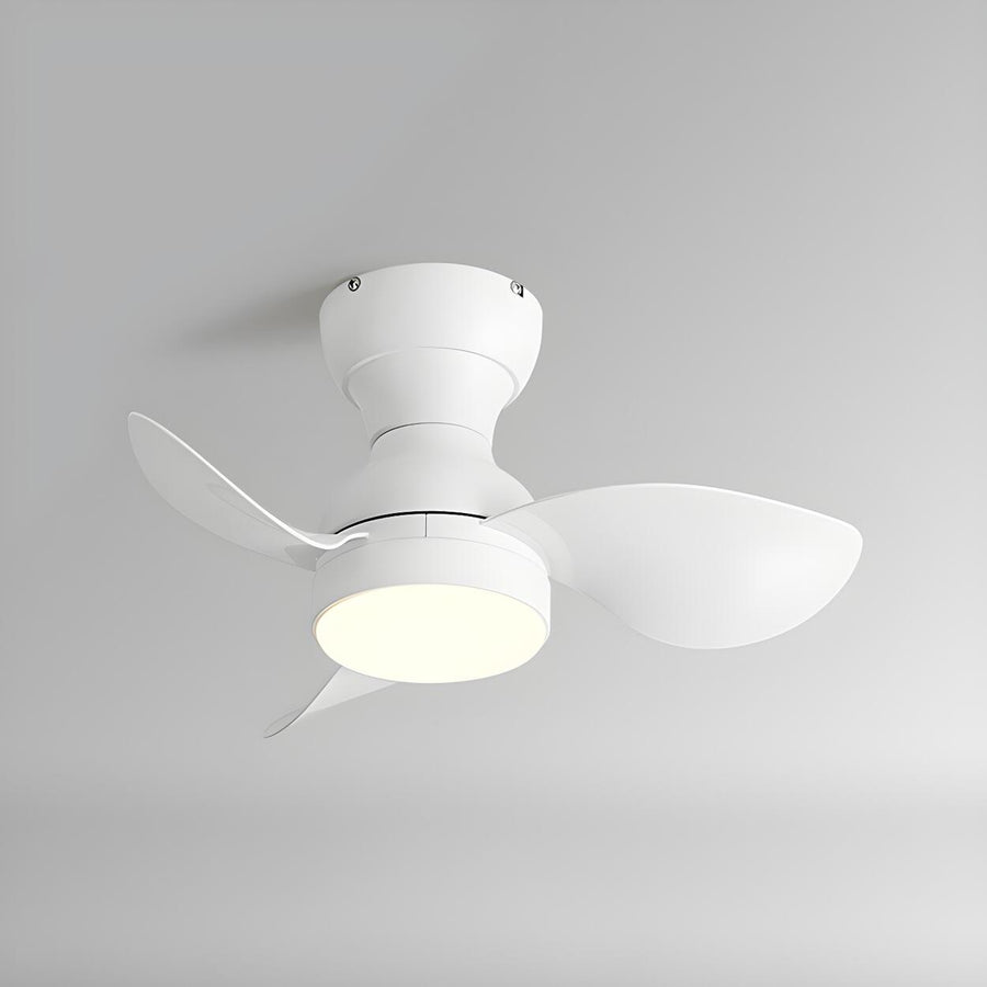 Simple Kids Room 3 Blade Small Ceiling Fan With Light