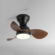 Simple Kids Room 3 Blade Small Ceiling Fan With Light
