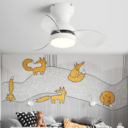 Simple Kids Room 3 Blade Small Ceiling Fan With Light