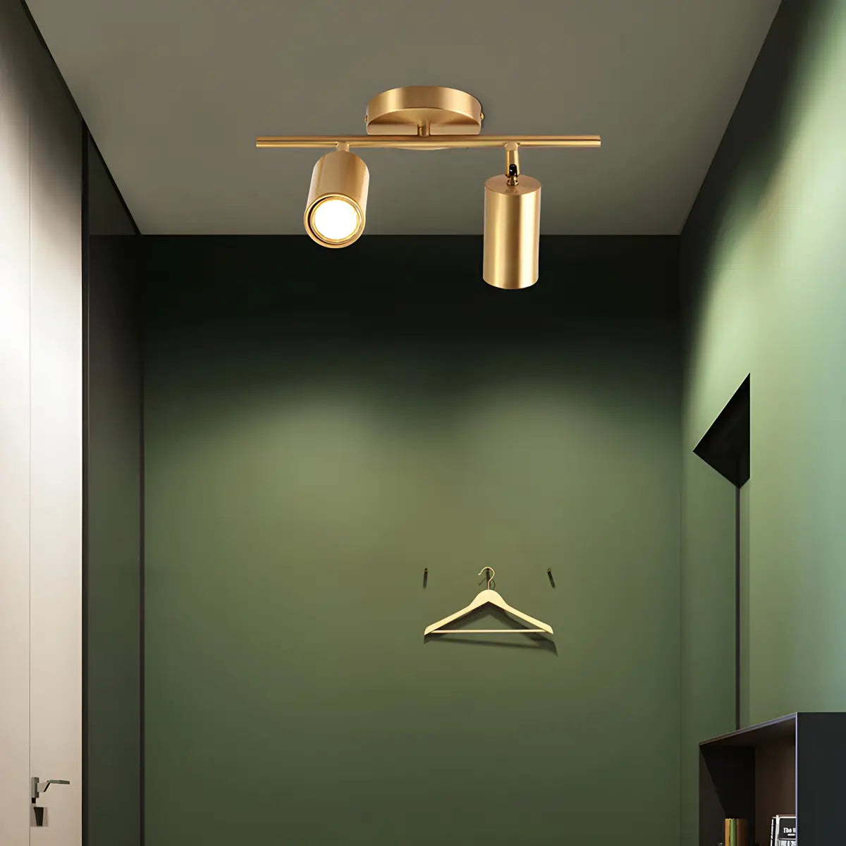 Simple Semi-Flush Cylinder Spotlight Fixed Track Light