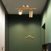 Simple Semi-Flush Cylinder Spotlight Fixed Track Light