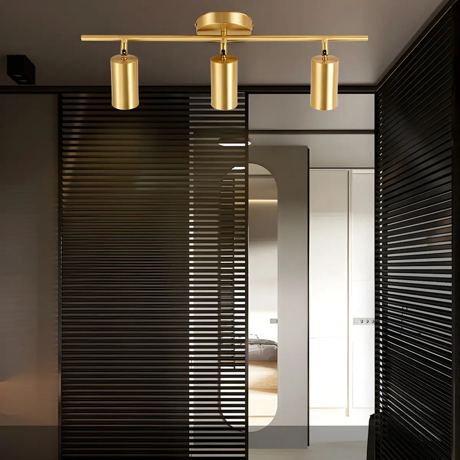 Simple Semi-Flush Cylinder Spotlight Fixed Track Light