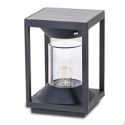Simple Square Solar Outdoor Pathway Table Lamp Pillar Light