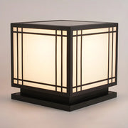 Simple Strip Square Metal Outdoor Solar Post Pillar Lamp