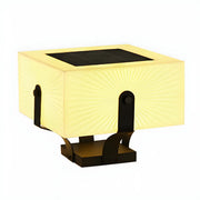 Simple White Square Solar Metal Outdoor Post Pillar Light