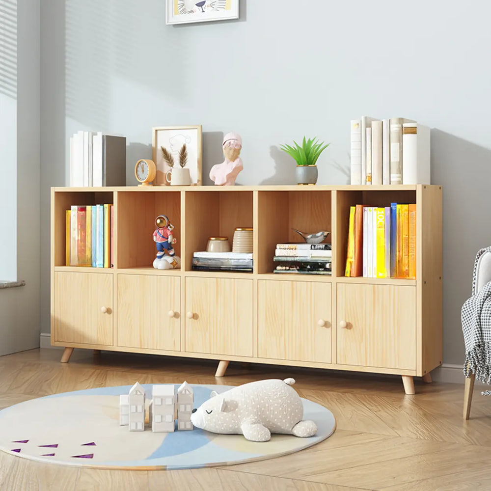 Simple Wood Closed Back Horizontal Organizer Bookcase