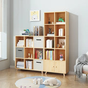 Simple Wood Closed Back Horizontal Organizer Bookcase