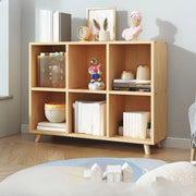 Simple Wood Closed Back Horizontal Organizer Bookcase