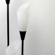 Sleek 3-Light Black Column Metal Modern Floor Lamp