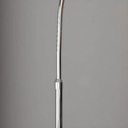 Sleek Adjustable Amber Glass Globe Arched Floor Lamp