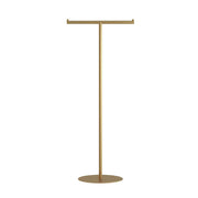 Sleek Gold Metal Free Standing Round Base Coat Rack
