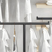 Sleek Gold Metal Free Standing Round Base Coat Rack