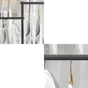 Sleek Gold Metal Free Standing Round Base Coat Rack