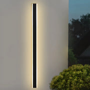 Slim Modern Black Vertical Outdoor LED Wall Light