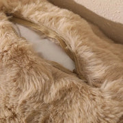 Sleepwyn Faux Rabbit Fur Bubble Velvet Pillow Cover