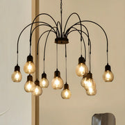 Spider Mesh Large Multi-Light Edison Bulb Chandelier