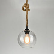Steampunk Amber Glass Globe Edison Bulb Pendant Light