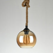Steampunk Amber Glass Globe Edison Bulb Pendant Light
