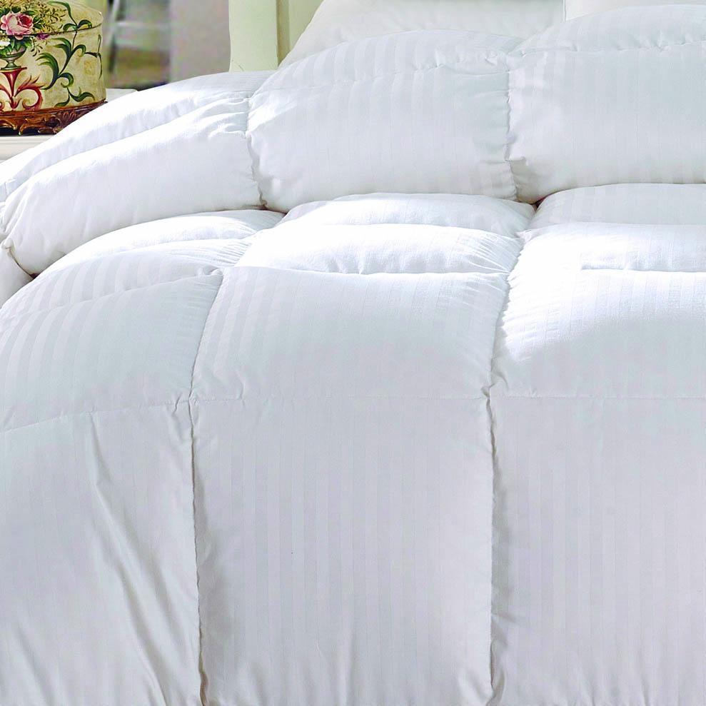 Egyptian Cotton Damask Stripe Down Comforter – Lightweight