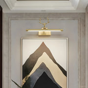 Stylish Brushed Gold Antler Art Vanity Wall Light