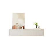 Stylish Milk Cocoa Wooden TV Stand with Drawers