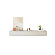 Stylish Milk Cocoa Wooden TV Stand with Drawers