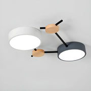 Stylish Modular Round LED Semi-Flush Mount Lamp 4-Light