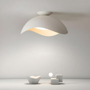 Sleepwyn Stylish White Wave Dome LED Flush Mount Ceiling Light