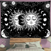 Sun and Moon Night Clouds Tapestry