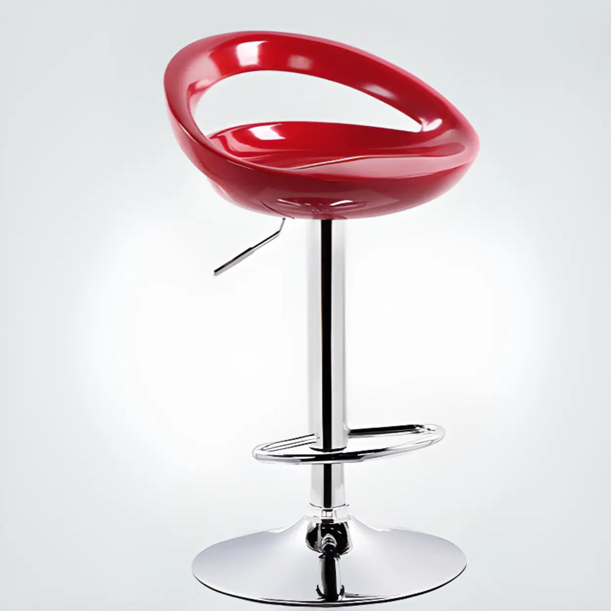 Swivel Adjustable Height Bucket Low Back Bar Stool