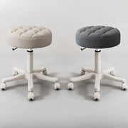 Swivel Adjustable Round Leather Bar Stool with Pulley