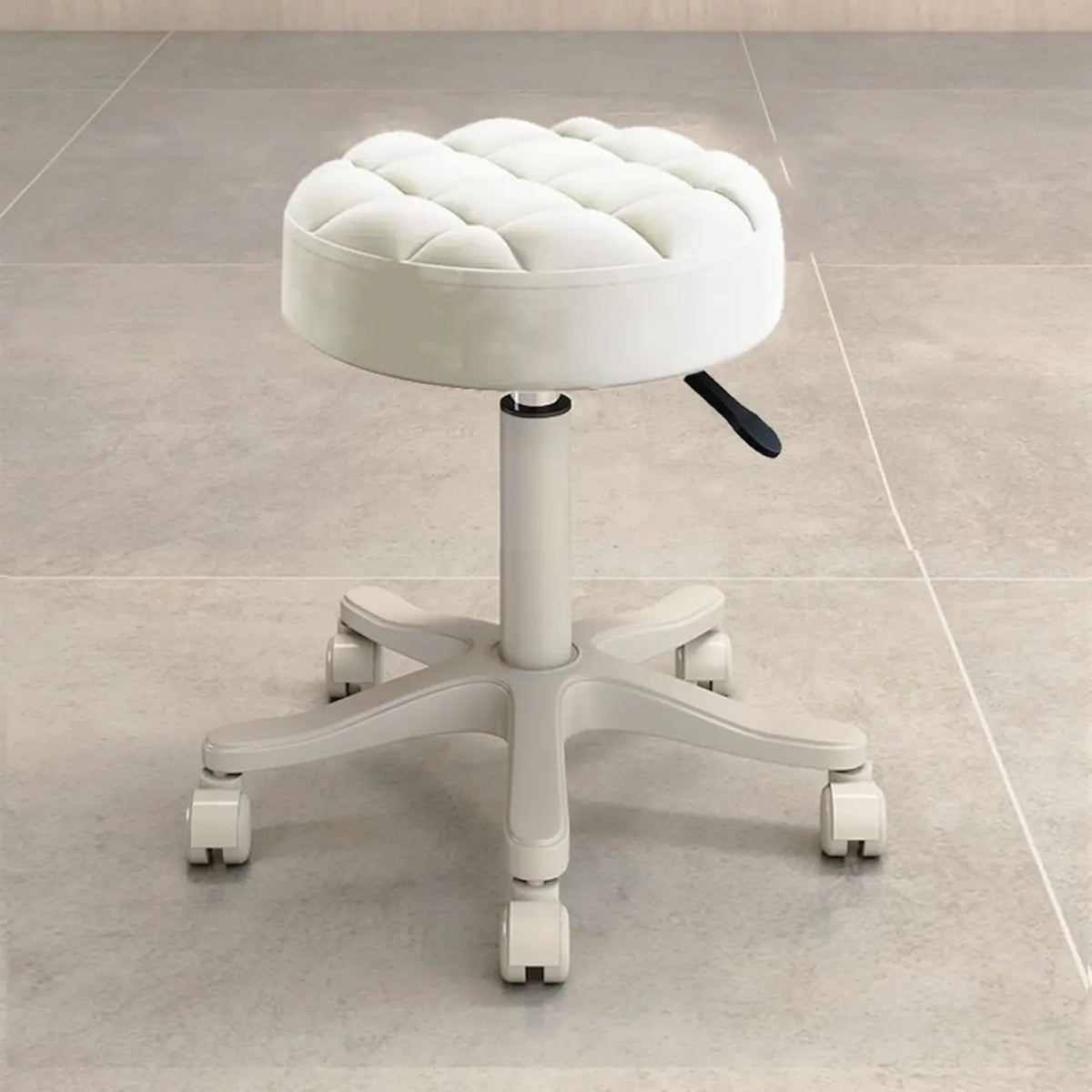 Swivel Adjustable Round Leather Bar Stool with Pulley