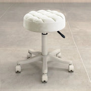 Swivel Adjustable Round Leather Bar Stool with Pulley
