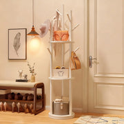 Swivel Tree Shape Nut-Brown Hooks Coat Rack