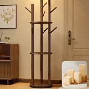 Swivel Tree Shape Nut-Brown Hooks Coat Rack