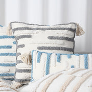 Textured Tufted Stripe Throw Pillow Cover