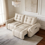 Top-Grain Leather Power Reclining Sofa with Sliding Chaise