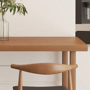 Traditional Rectangular Brown Wood Bar Table with Footrest