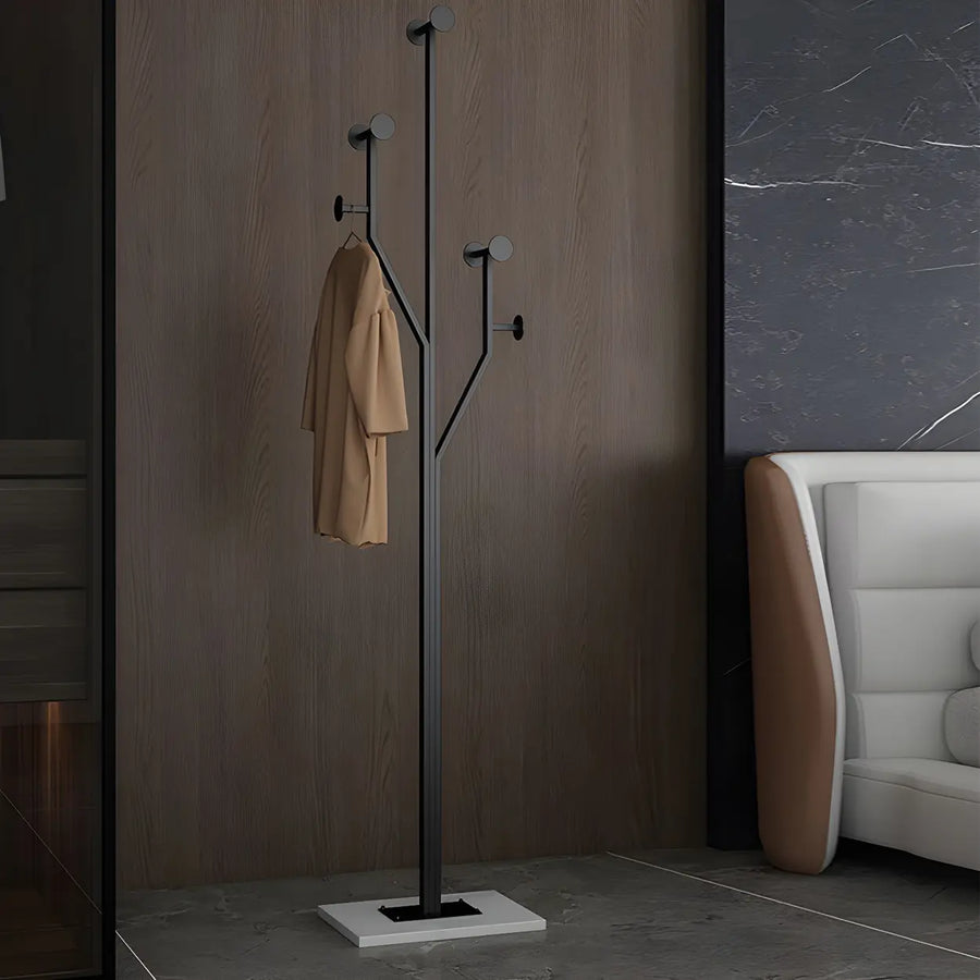 Tree Gold Tall Entryway Freestanding Coat Rack with Hooks
