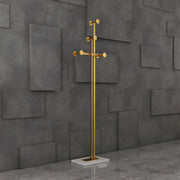 Tree Gold Tall Entryway Freestanding Coat Rack with Hooks